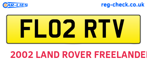 FL02RTV are the vehicle registration plates.