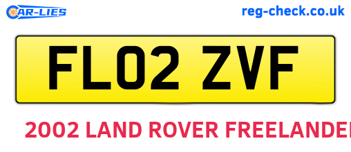 FL02ZVF are the vehicle registration plates.