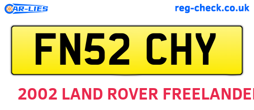 FN52CHY are the vehicle registration plates.