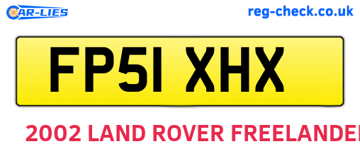 FP51XHX are the vehicle registration plates.