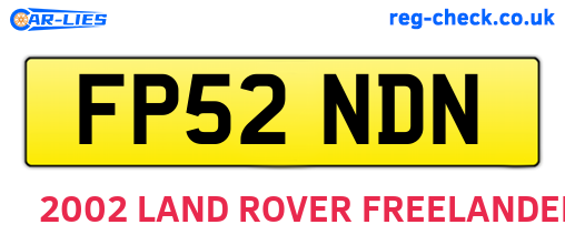 FP52NDN are the vehicle registration plates.