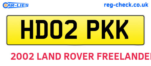 HD02PKK are the vehicle registration plates.