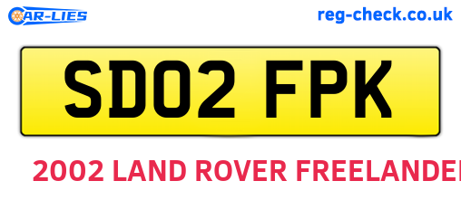 SD02FPK are the vehicle registration plates.