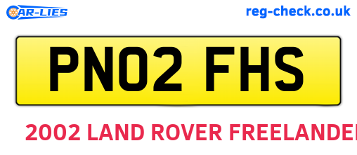 PN02FHS are the vehicle registration plates.