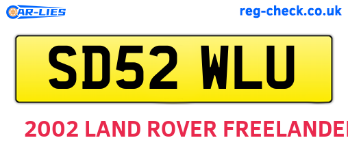 SD52WLU are the vehicle registration plates.