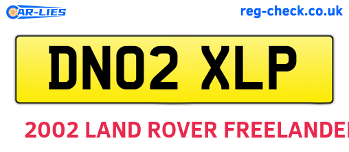 DN02XLP are the vehicle registration plates.