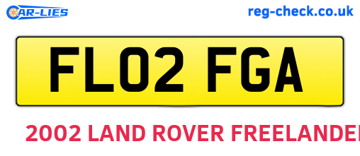FL02FGA are the vehicle registration plates.