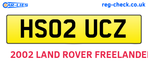 HS02UCZ are the vehicle registration plates.