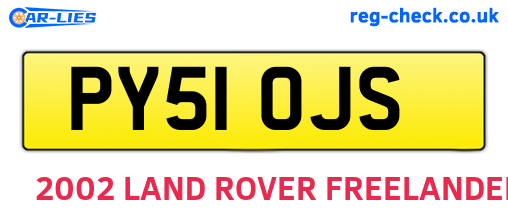 PY51OJS are the vehicle registration plates.