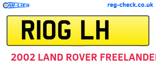 R10GLH are the vehicle registration plates.