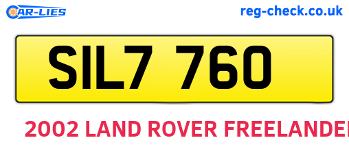 SIL7760 are the vehicle registration plates.