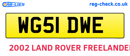 WG51DWE are the vehicle registration plates.