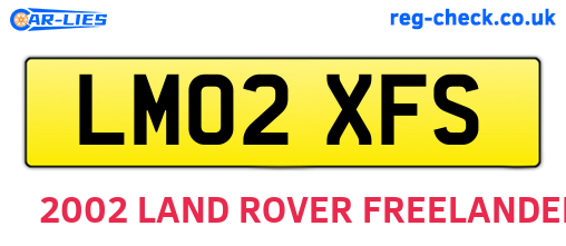 LM02XFS are the vehicle registration plates.
