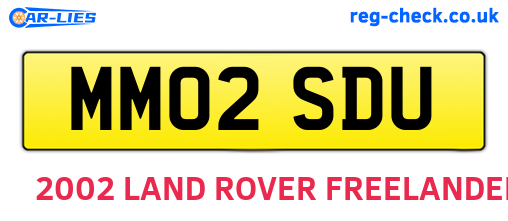 MM02SDU are the vehicle registration plates.