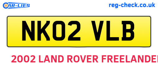 NK02VLB are the vehicle registration plates.