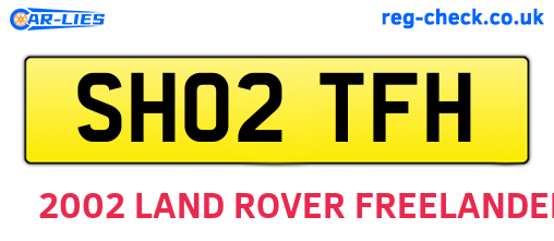 SH02TFH are the vehicle registration plates.