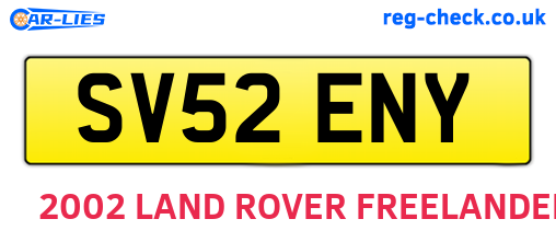 SV52ENY are the vehicle registration plates.
