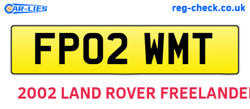 FP02WMT are the vehicle registration plates.