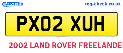PX02XUH are the vehicle registration plates.