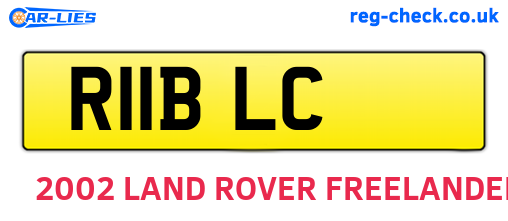 R11BLC are the vehicle registration plates.