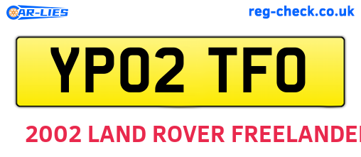 YP02TFO are the vehicle registration plates.