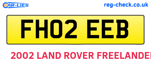 FH02EEB are the vehicle registration plates.