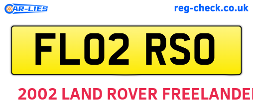 FL02RSO are the vehicle registration plates.