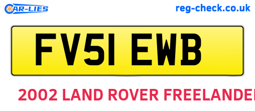 FV51EWB are the vehicle registration plates.