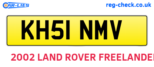 KH51NMV are the vehicle registration plates.