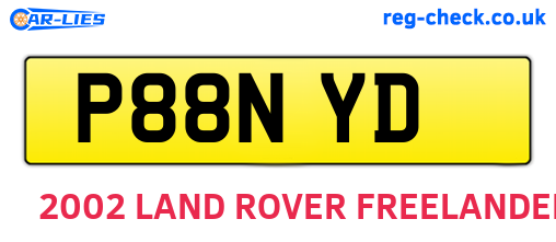 P88NYD are the vehicle registration plates.