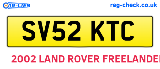 SV52KTC are the vehicle registration plates.