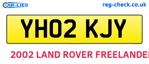 YH02KJY are the vehicle registration plates.