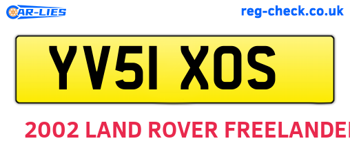 YV51XOS are the vehicle registration plates.