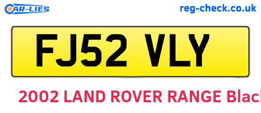 FJ52VLY are the vehicle registration plates.