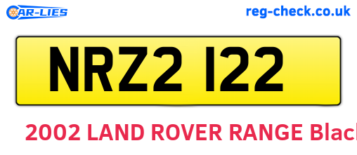 NRZ2122 are the vehicle registration plates.