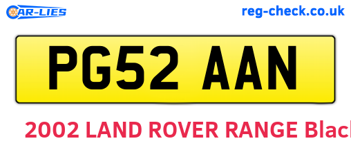 PG52AAN are the vehicle registration plates.
