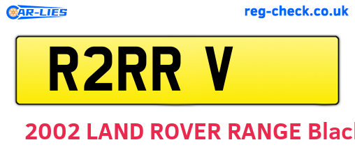 R2RRV are the vehicle registration plates.