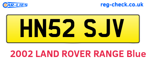 HN52SJV are the vehicle registration plates.