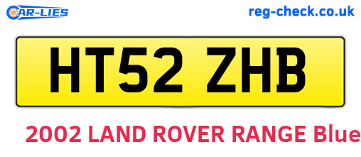 HT52ZHB are the vehicle registration plates.