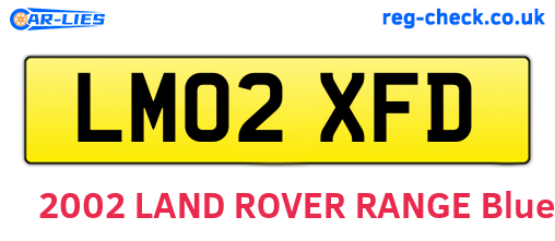 LM02XFD are the vehicle registration plates.