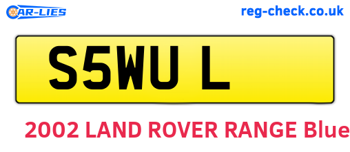 S5WUL are the vehicle registration plates.