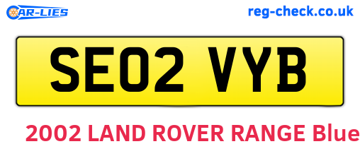 SE02VYB are the vehicle registration plates.