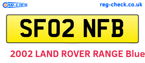 SF02NFB are the vehicle registration plates.