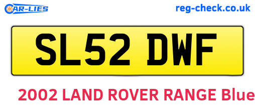 SL52DWF are the vehicle registration plates.
