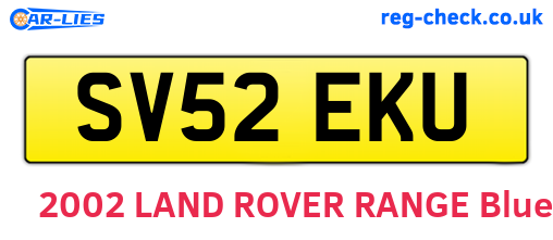 SV52EKU are the vehicle registration plates.