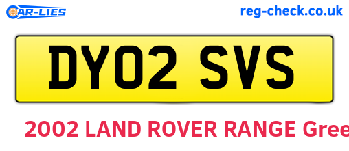 DY02SVS are the vehicle registration plates.