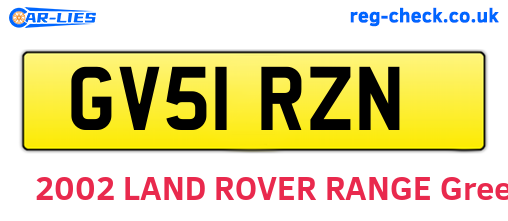 GV51RZN are the vehicle registration plates.