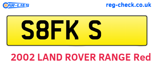 S8FKS are the vehicle registration plates.
