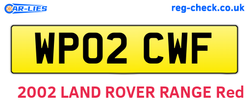 WP02CWF are the vehicle registration plates.