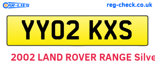 YY02KXS are the vehicle registration plates.